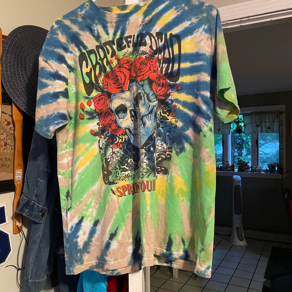 Grateful Dead Skull and Roses Tie-Dye Tee